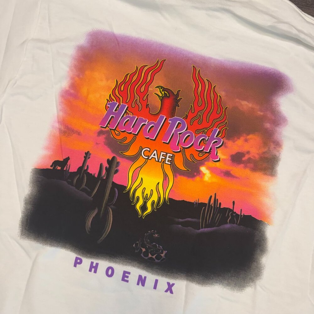 Vintage NWT Hard Rock Cafe Phoenix T-Shirt Graphic Tee 90s Desert Men Sz Medium